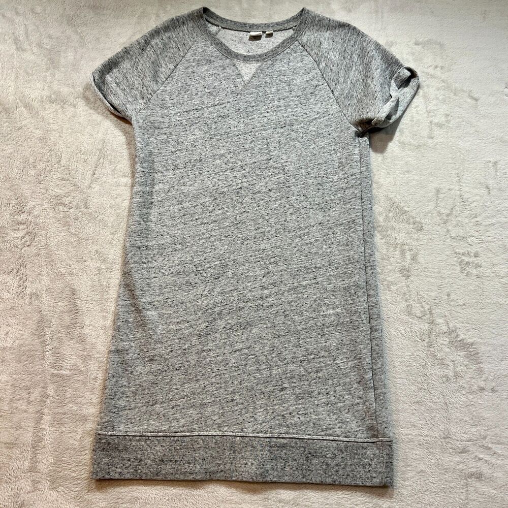 Gap Womens Sweatshirt dress crewneck Raglan sleeve Sm Gray